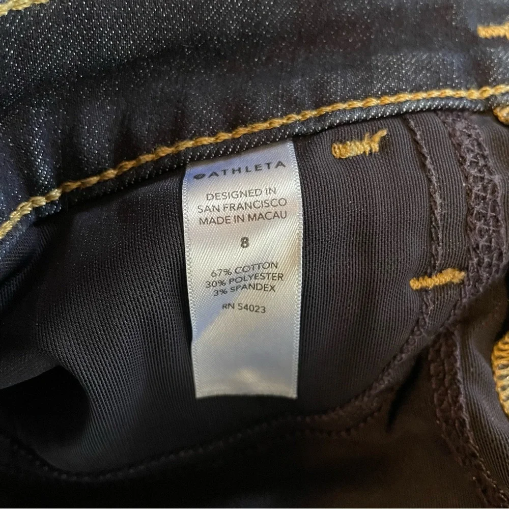 Athleta Sculptek Ultra Skinny Midnight Jean Color: Dark Wash - Picture 6 of 7